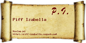 Piff Izabella névjegykártya